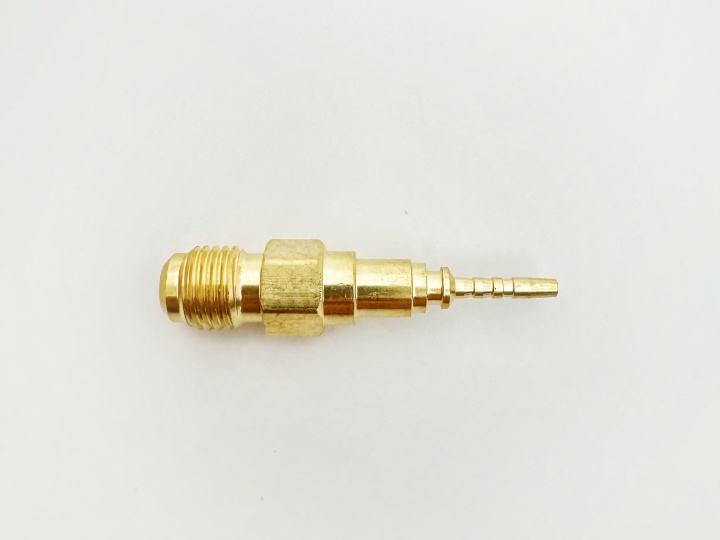 Hose Brass Fitting (Straight with access valve) 10021